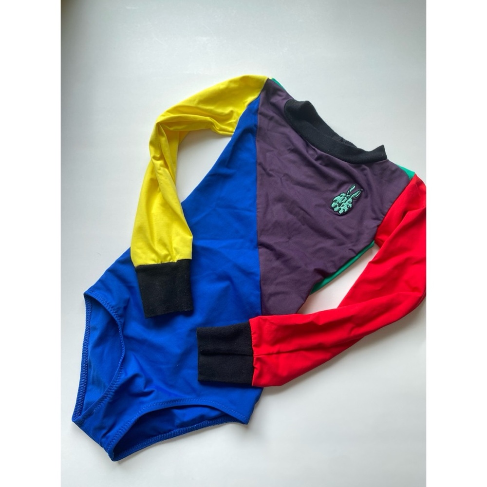EUC Bobo Choses primary colors leotard 2/3y